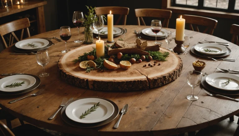rondin de bois pour centre de table