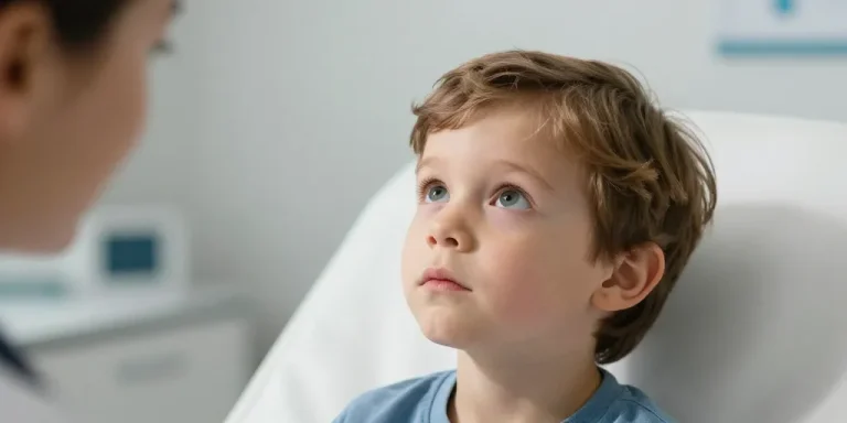 tic yeux vers le haut enfant